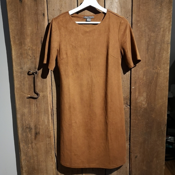 Suede T-Shirt Dress - Picture 1 of 3